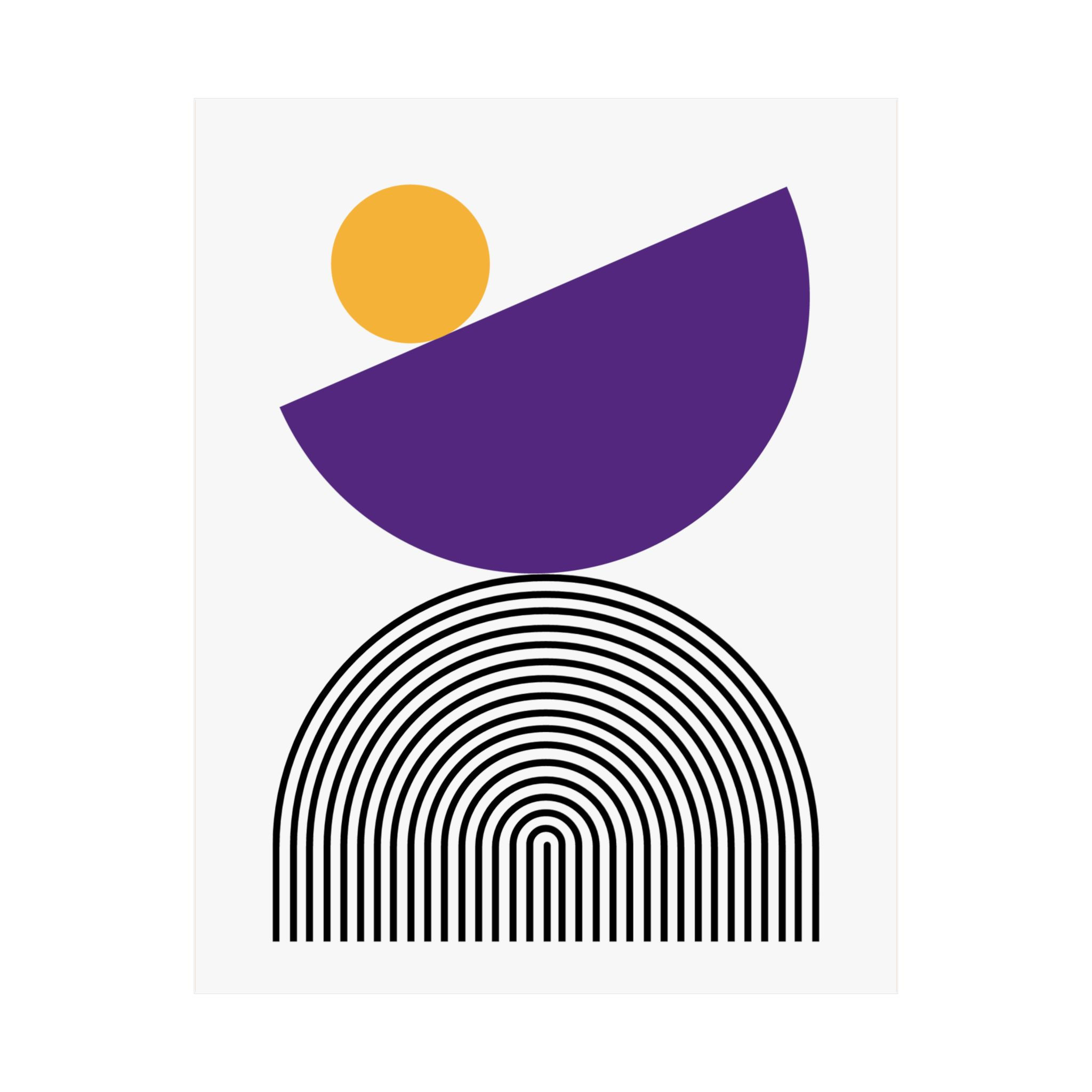 Modern Geometric 26 Matte Poster - Los Angeles Lakers - Home