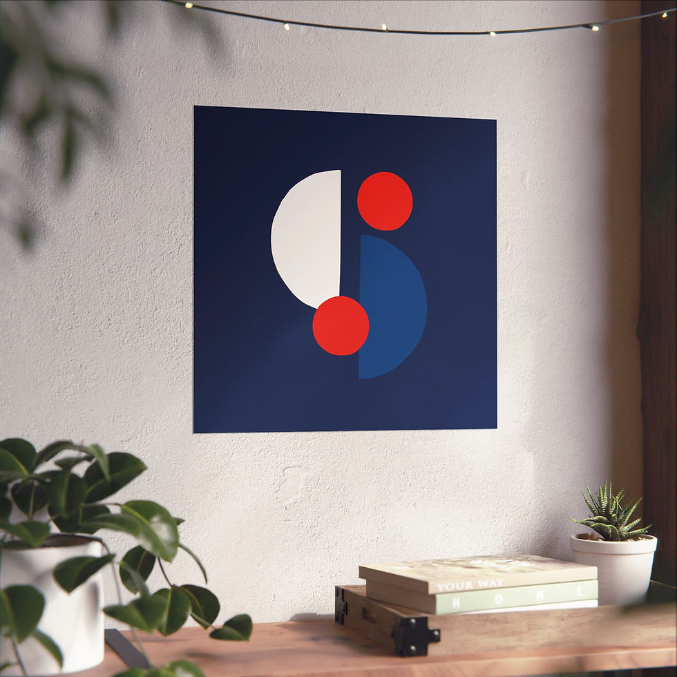 Thumbnail: Modern Geometric 29 Matte Poster - Toronto Blue Jays - Away