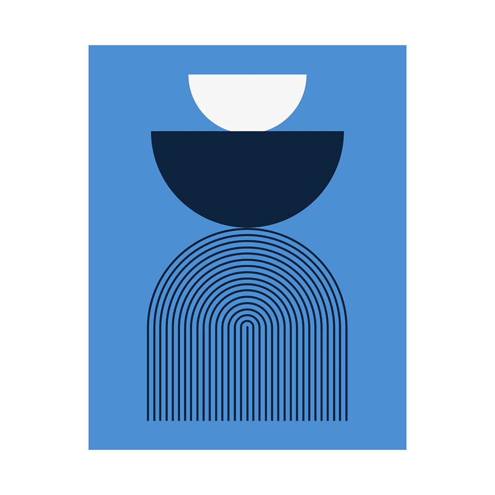 Geometric 24 Matte Poster - Tennessee Titans - Alt