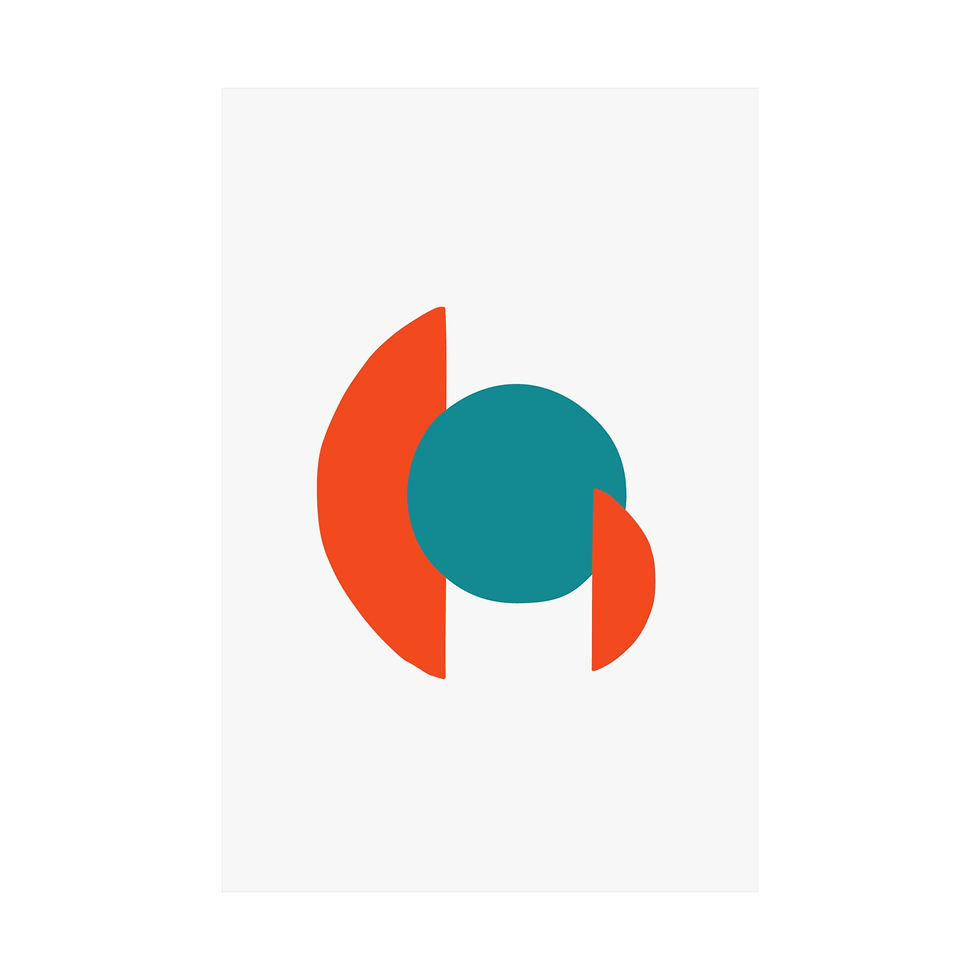 Thumbnail: Modern Geometric 30 Matte Poster - Miami Dolphins - Home