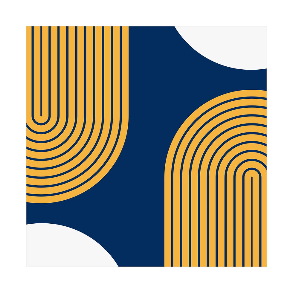 Thumbnail: Modern Geometric 10 Matte Poster - Indiana Pacers - Away