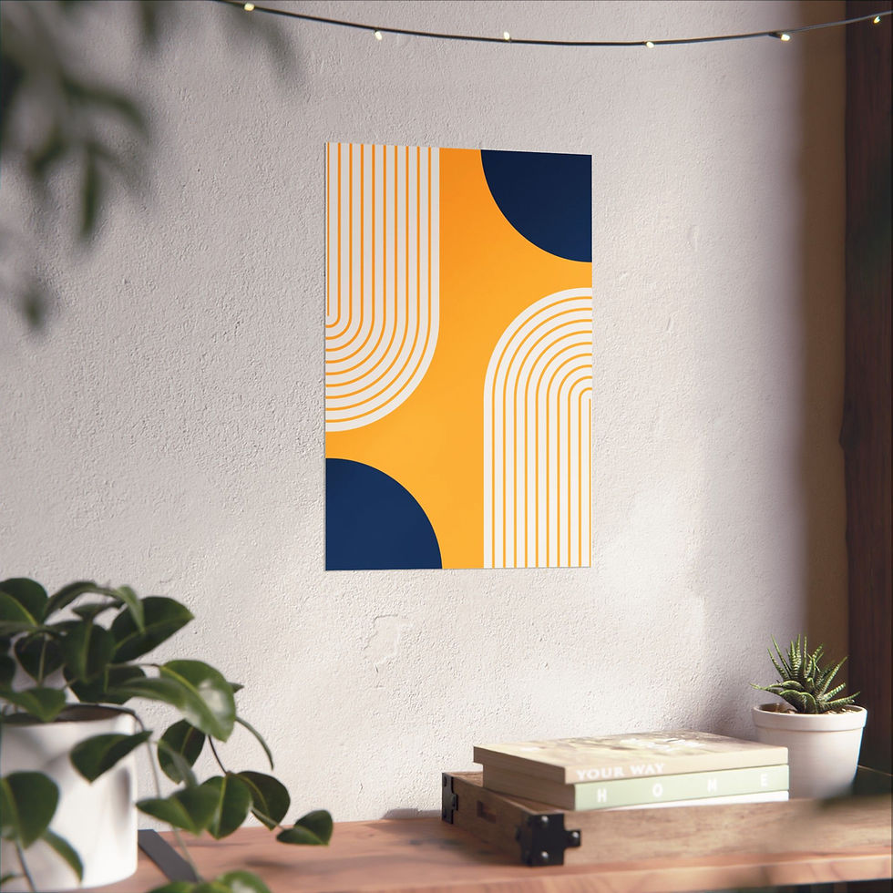 Thumbnail: Modern Geometric 10 Matte Poster - Indiana Pacers - Alt