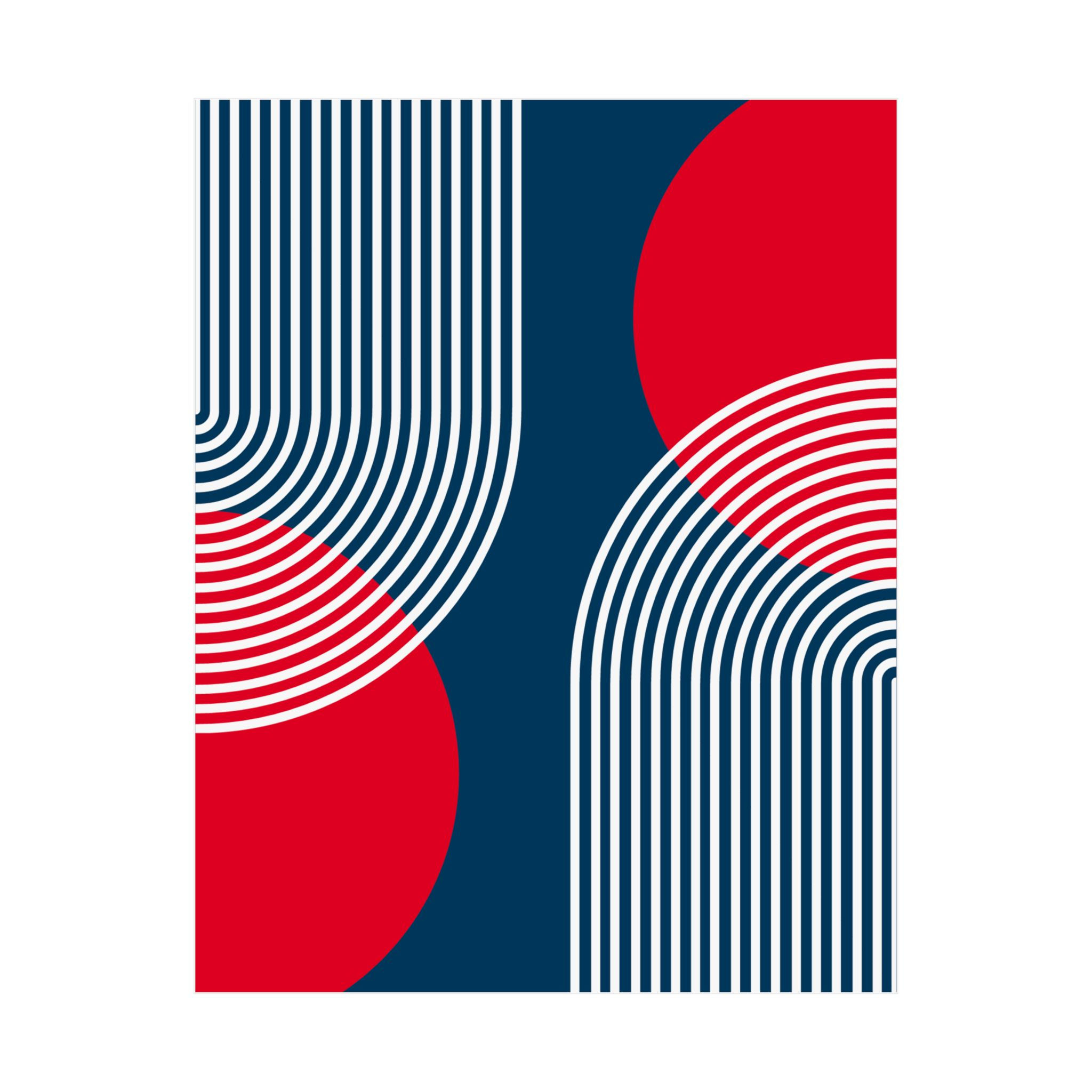 Geometric 25 Matte Poster - Cleveland Guardians - Alt