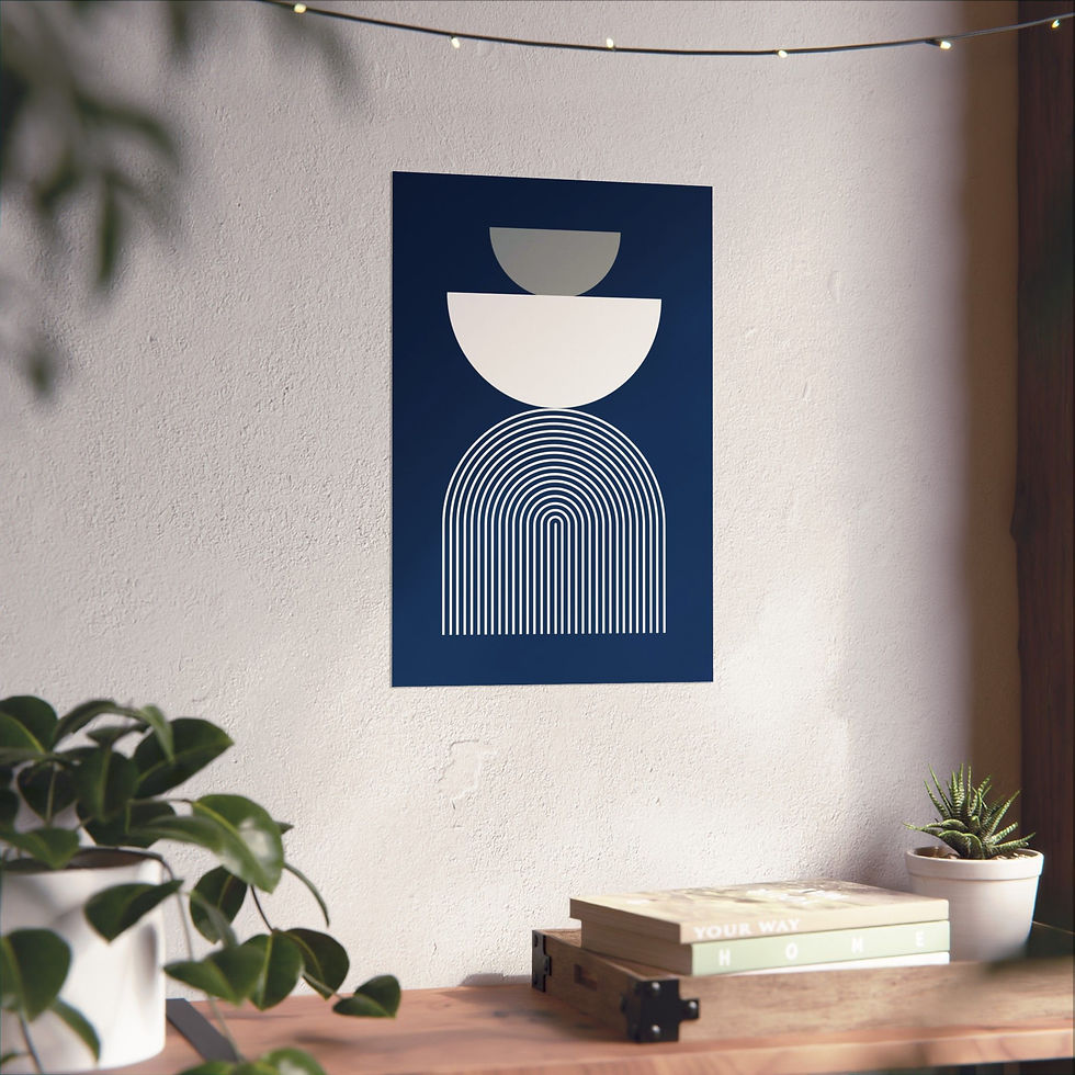 Thumbnail: Geometric 24 Matte Poster - Indianapolis Colts - Away