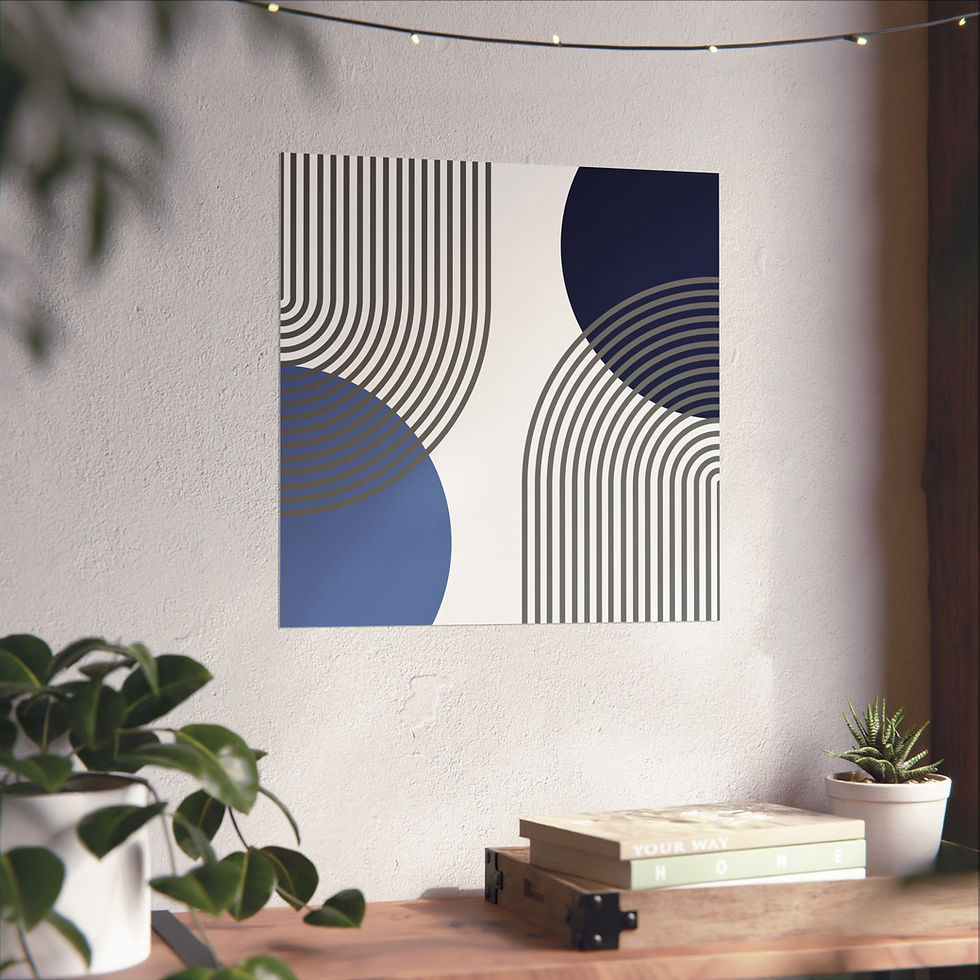 Thumbnail: Modern Geometric 25 Matte Poster - Memphis Grizzlies - Home
