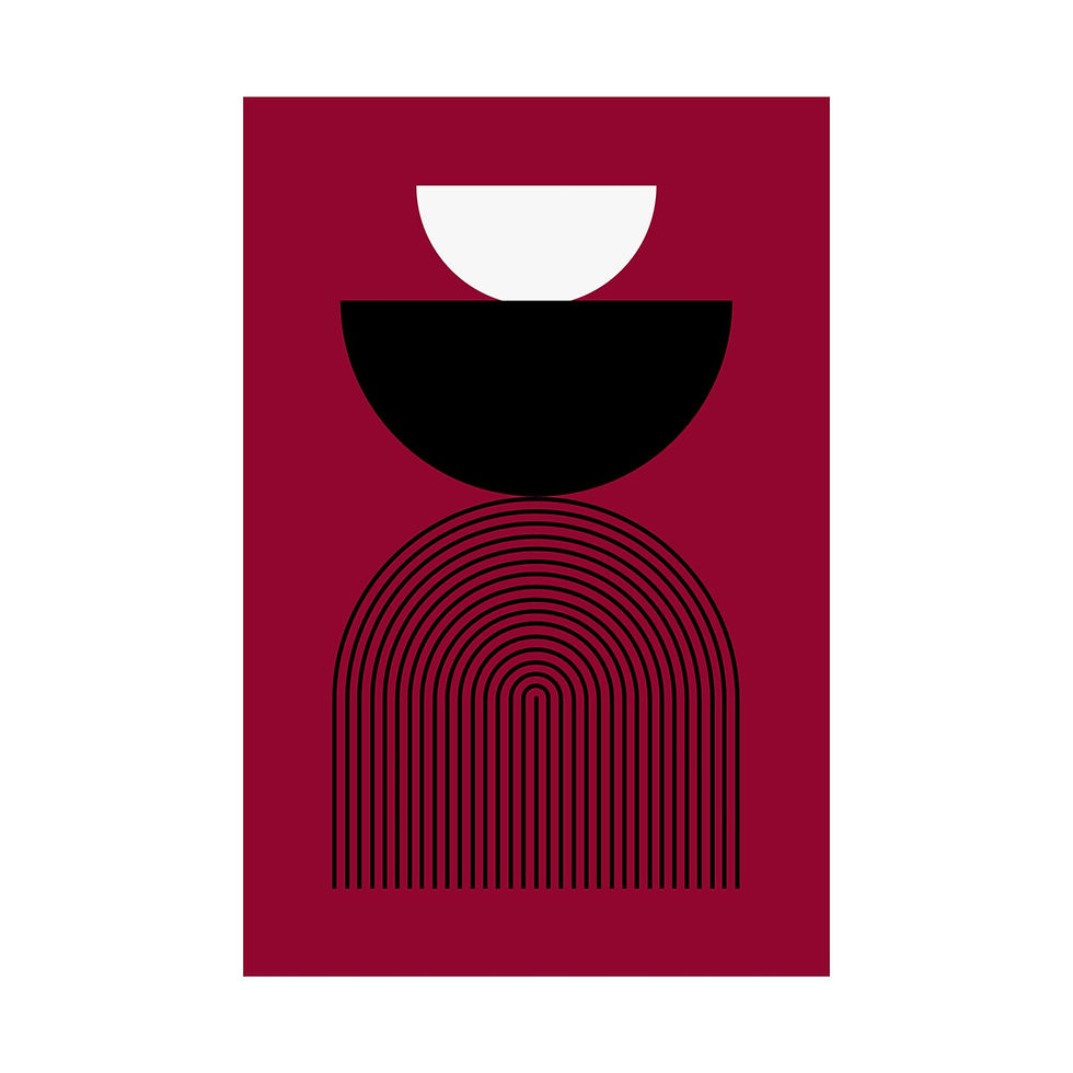 Thumbnail: Geometric 24 Matte Poster - Miami Heat - Alt