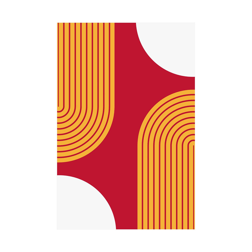 Thumbnail: Modern Geometric 10 Matte Poster - Atlanta Hawks - Away