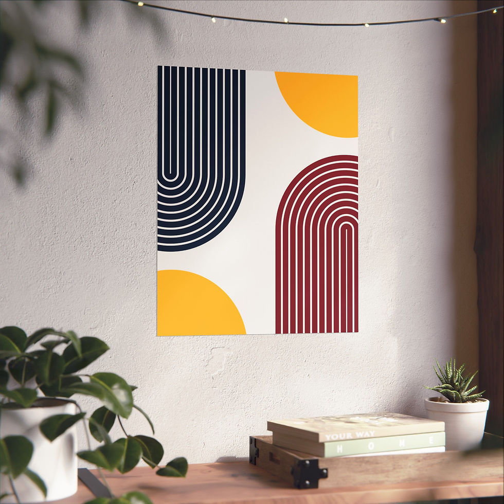 Thumbnail: Modern Geometric 10 Matte Poster - Denver Nuggets - Home