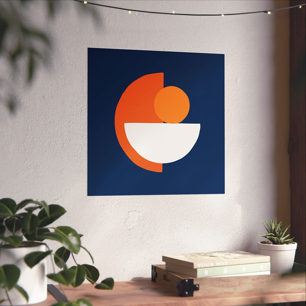 Thumbnail: Modern Geometric 31 Matte Poster - Houston Astros - Alt