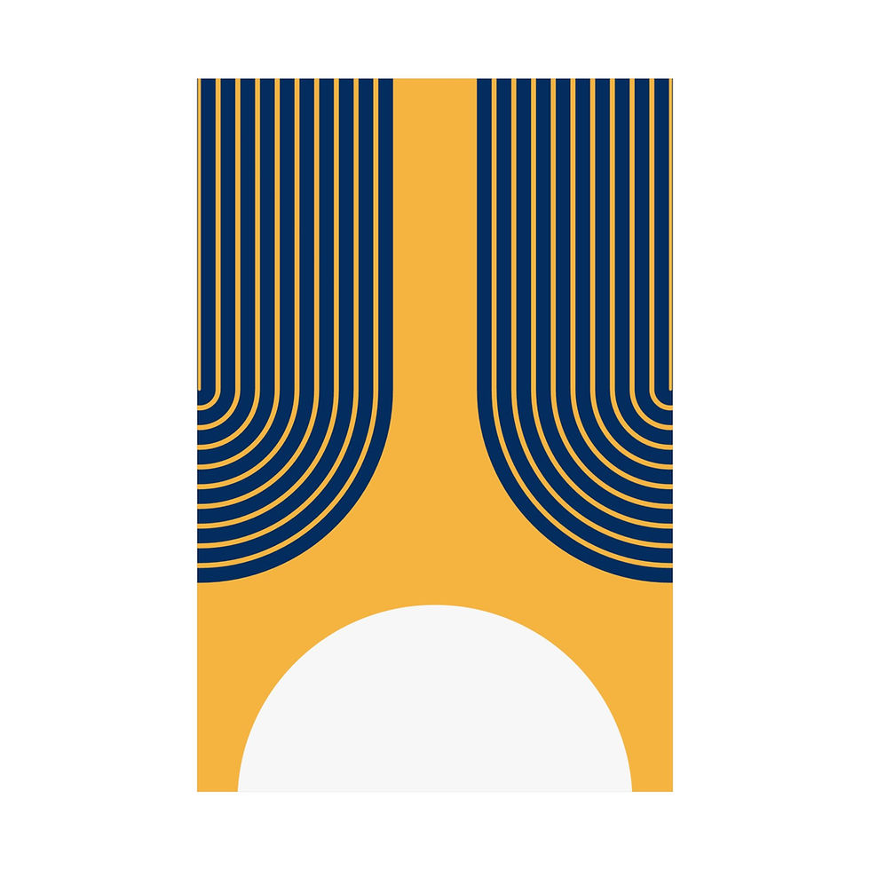 Thumbnail: Modern Geometric 11 Matte Poster - Indiana Pacers - Alt