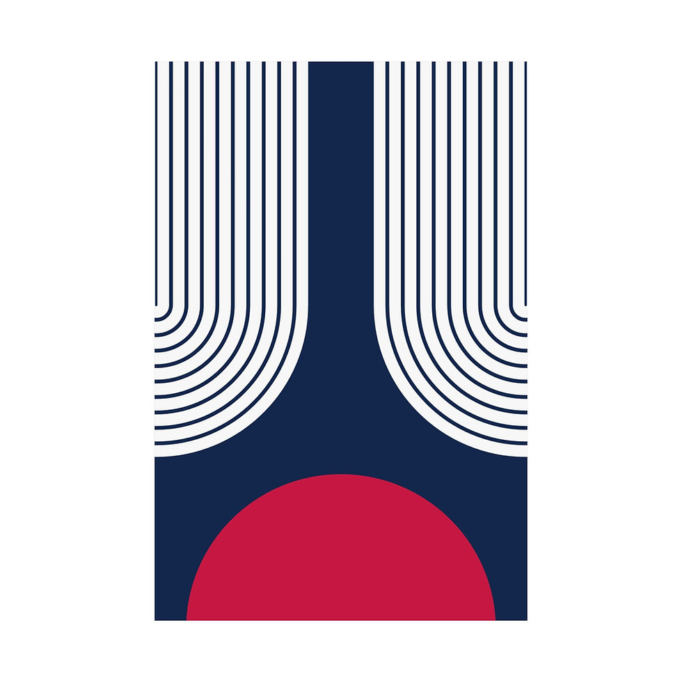 Thumbnail: Modern Geometric 11 Matte Poster - Atlanta Braves - Away