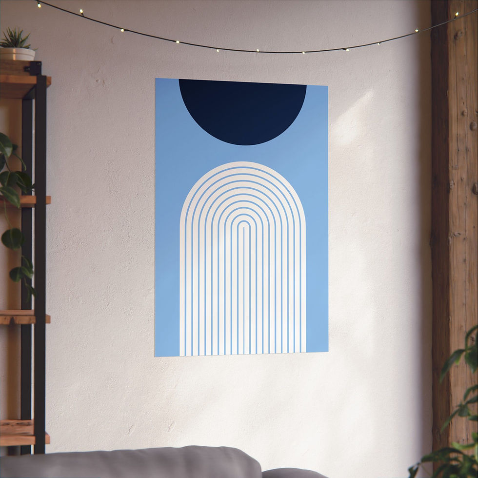 Thumbnail: Geometric 09 Matte Poster - Tampa Bay Rays - Alt