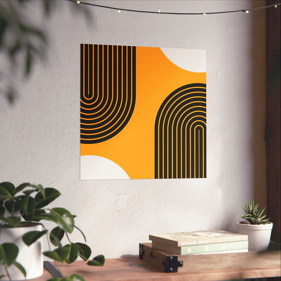 Thumbnail: Modern Geometric - 10 - Matte Poster - Pittsburgh Steelers - Alt