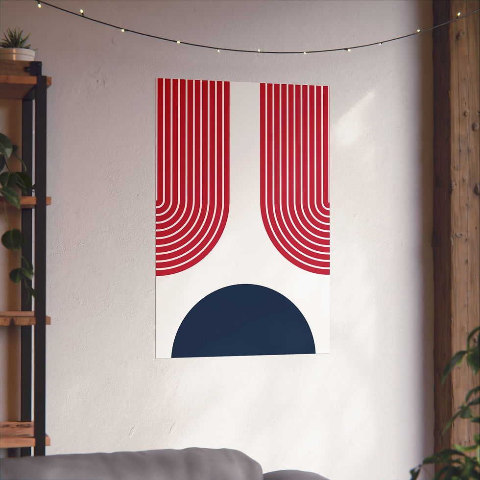Thumbnail: Geometric 11 Matte Poster - St. Louis Cardinals - Home