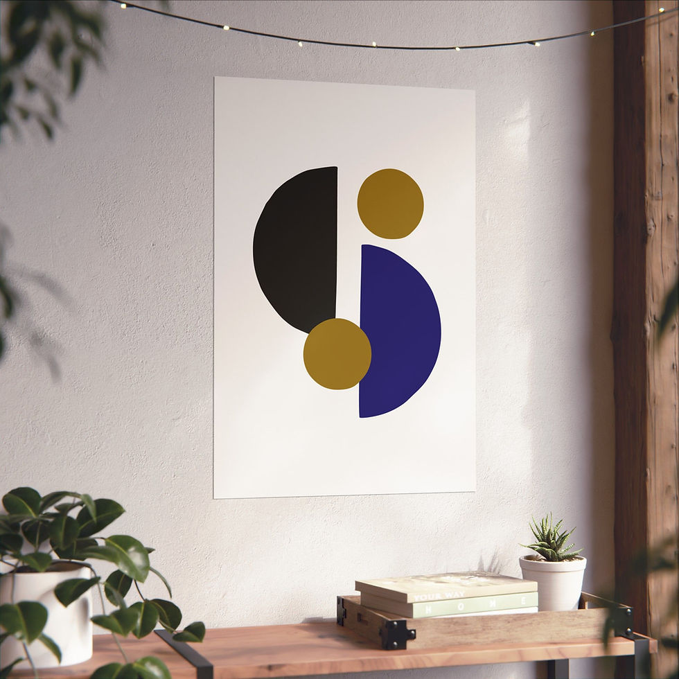 Thumbnail: Modern Geometric 29 Matte Poster - Baltimore Ravens - Home