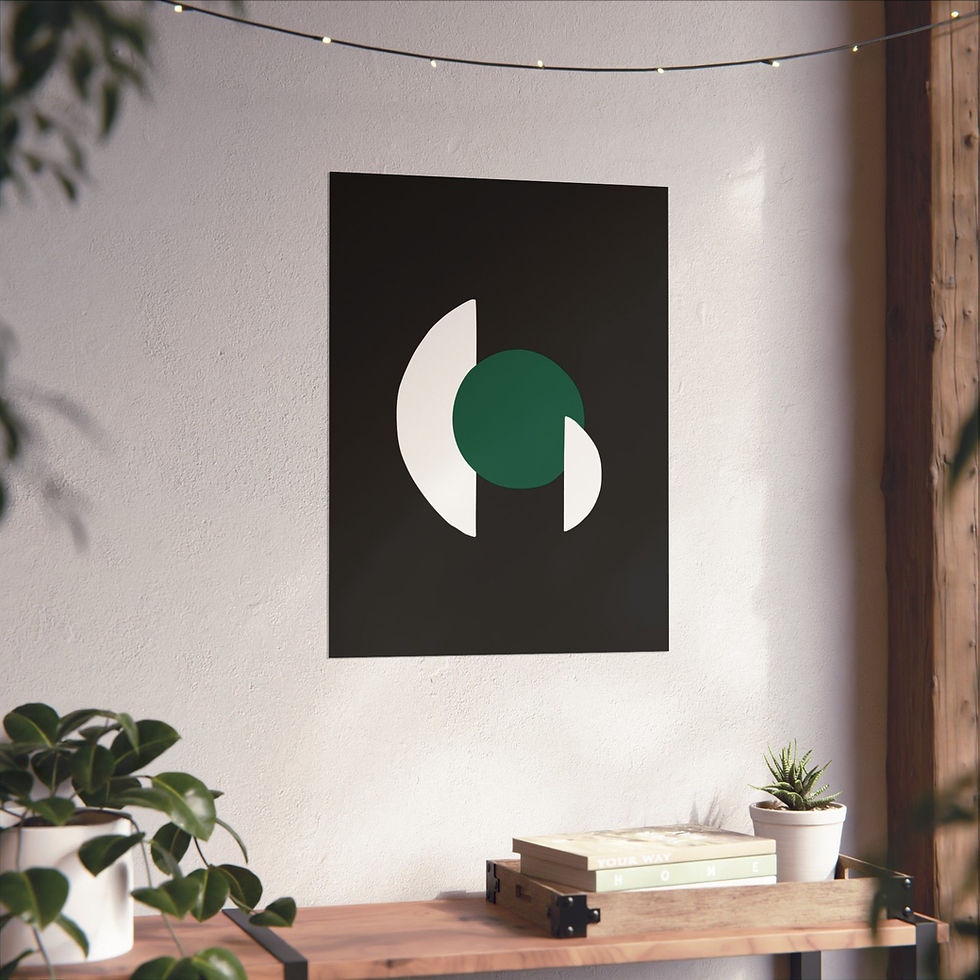Thumbnail: Modern Geometric 30 Matte Poster - New York Jets - Alt
