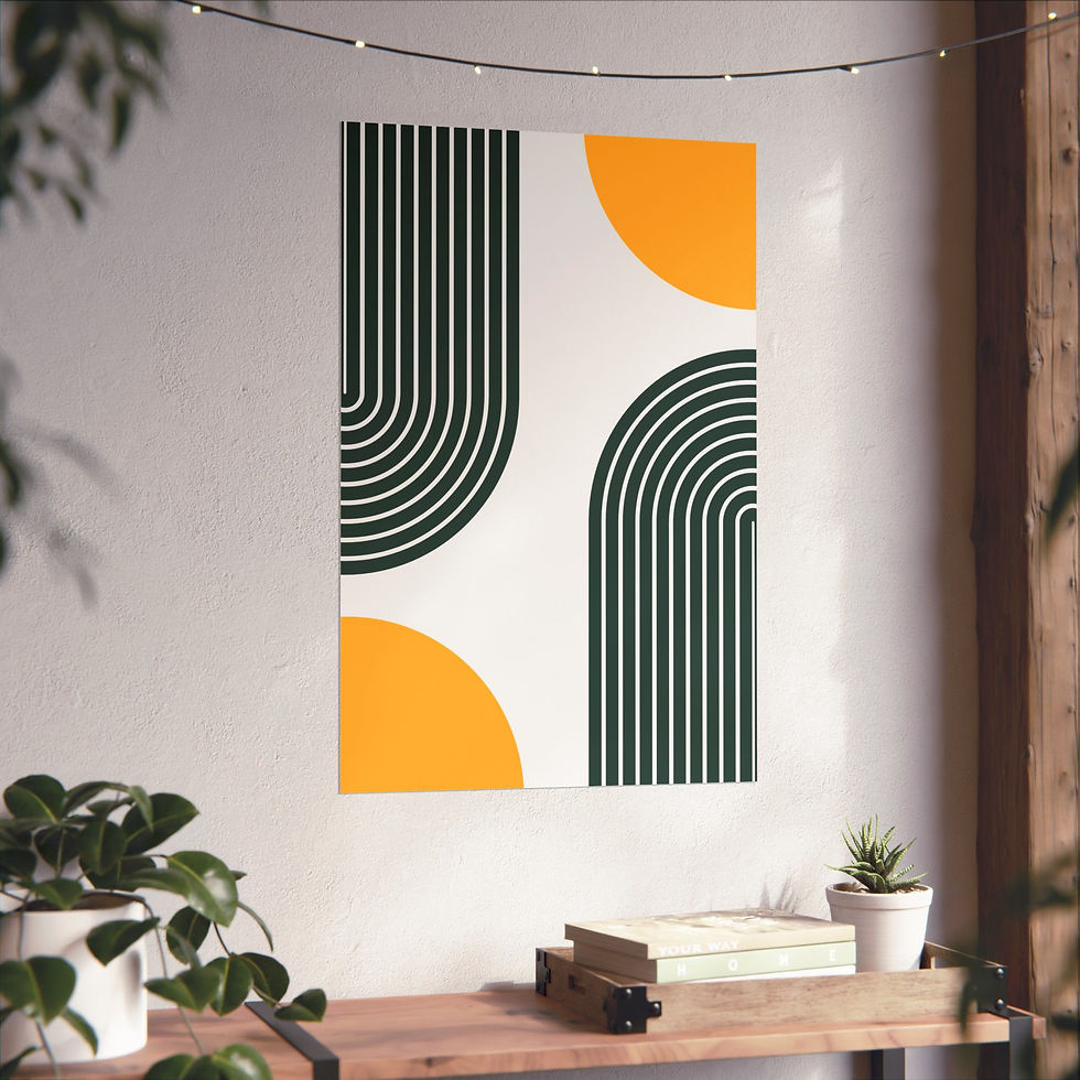 Thumbnail: Modern Geometric 10 Matte Poster - Green Bay Packers - Home