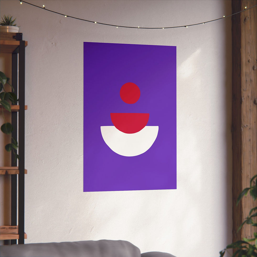 Thumbnail: Geometric 28 Matte Poster -Toronto Raptors - Alt