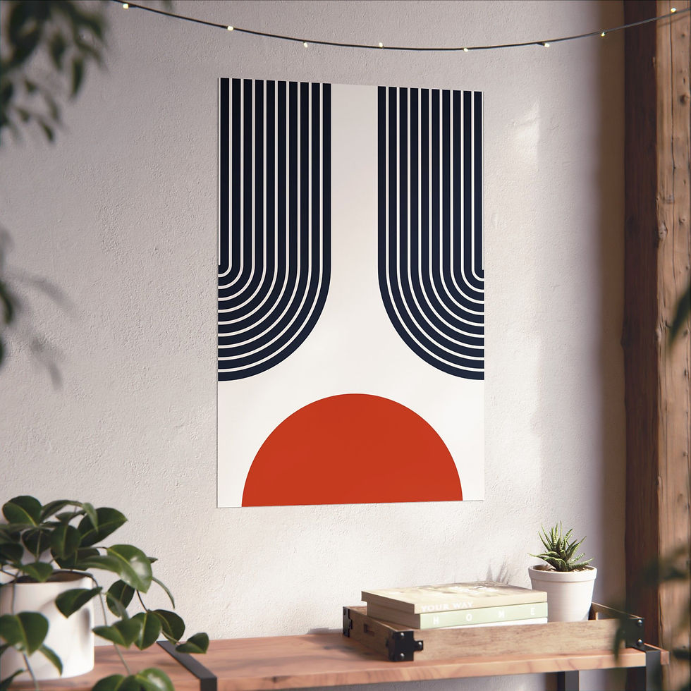 Thumbnail: Geometric 11 Matte Poster - Chicago Bears - Home