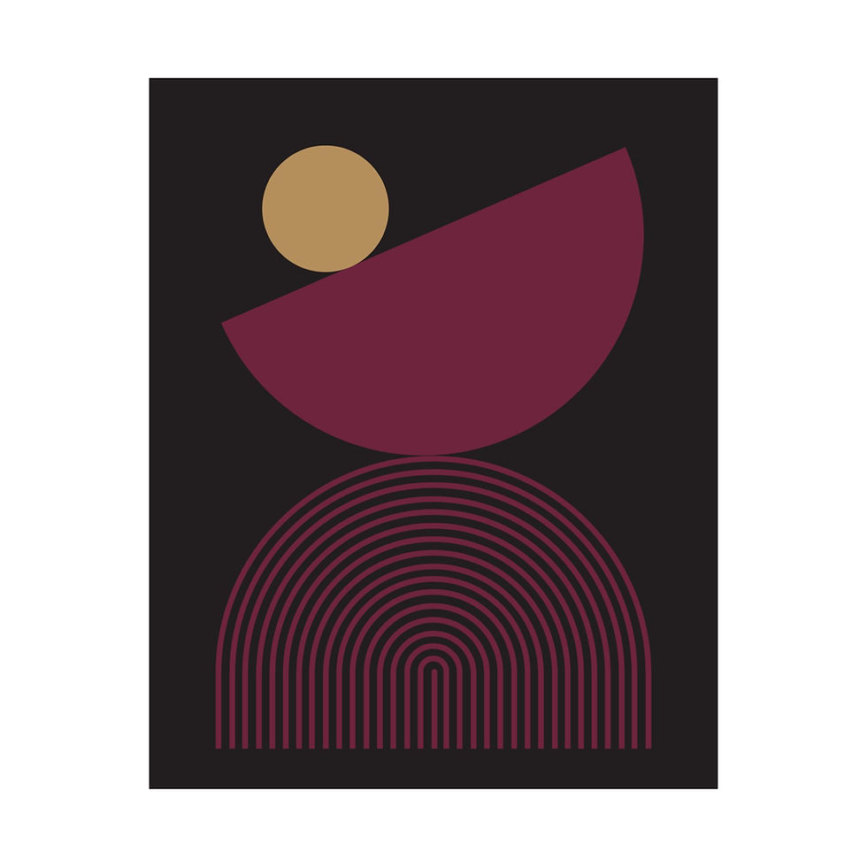 Thumbnail: Modern Geometric 26 Matte Poster - Cleveland Cavilers - Alt