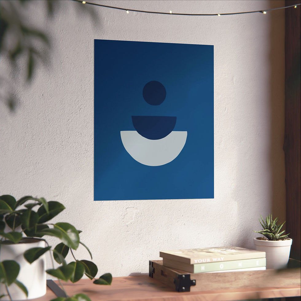 Thumbnail: Modern Geometric 28 Matte Poster - Dallas Mavericks - Away