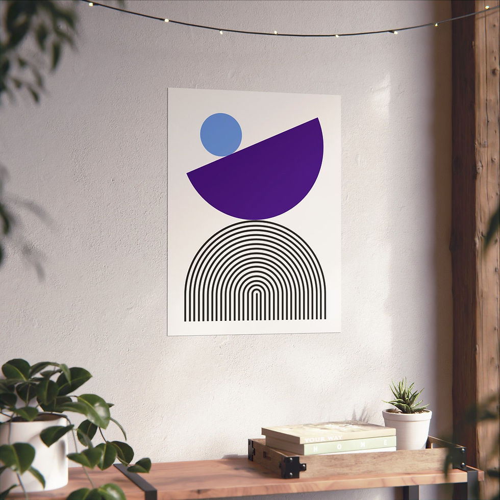 Thumbnail: Geometric 26 Matte Poster - Utah Jazz - Home