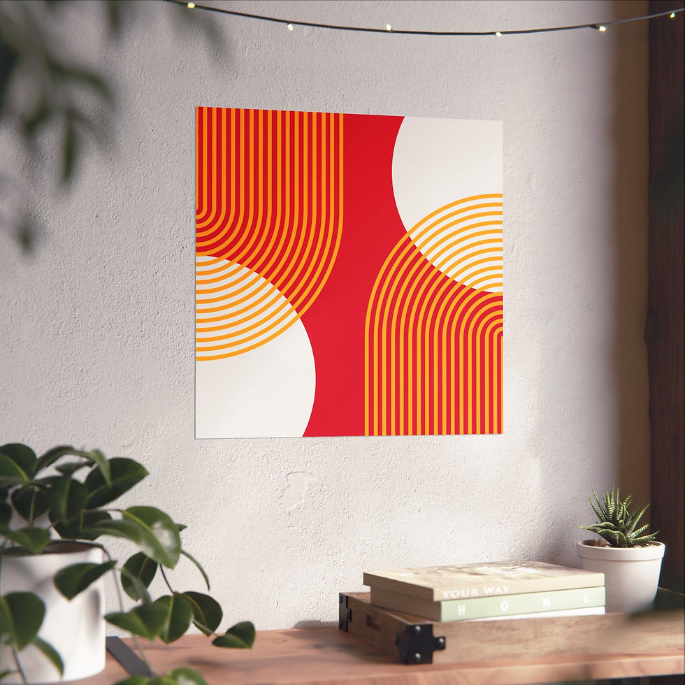 Thumbnail: Modern Geometric 25 Matte Poster - Kansas City Chiefs - Away