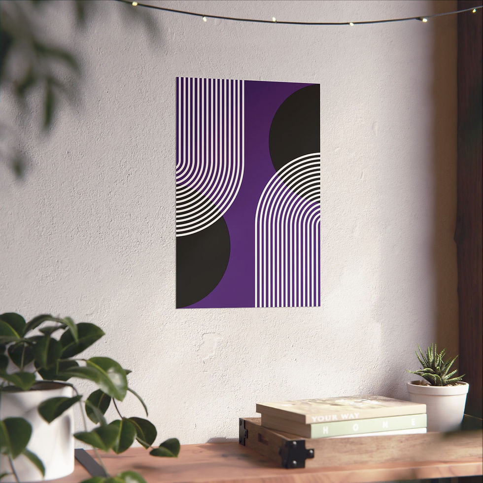 Thumbnail: Geometric 25 Matte Poster - Sacramento Kings - Alt