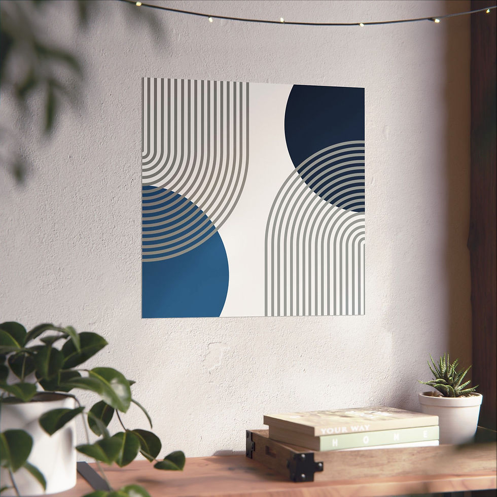 Thumbnail: Modern Geometric 25 Matte Poster - Minnesota Timberwolves - Home