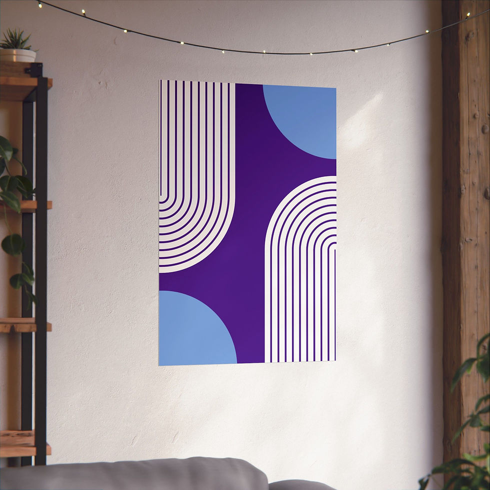 Thumbnail: Geometric 10 Matte Poster - Utah Jazz - Away