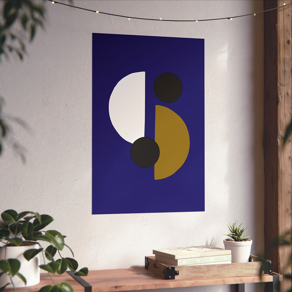 Thumbnail: Modern Geometric 29 Matte Poster - Baltimore Ravens - Away