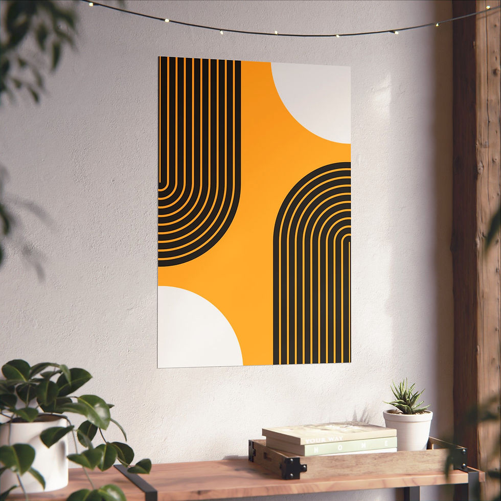 Thumbnail: Modern Geometric - 10 - Matte Poster - Pittsburgh Steelers - Alt