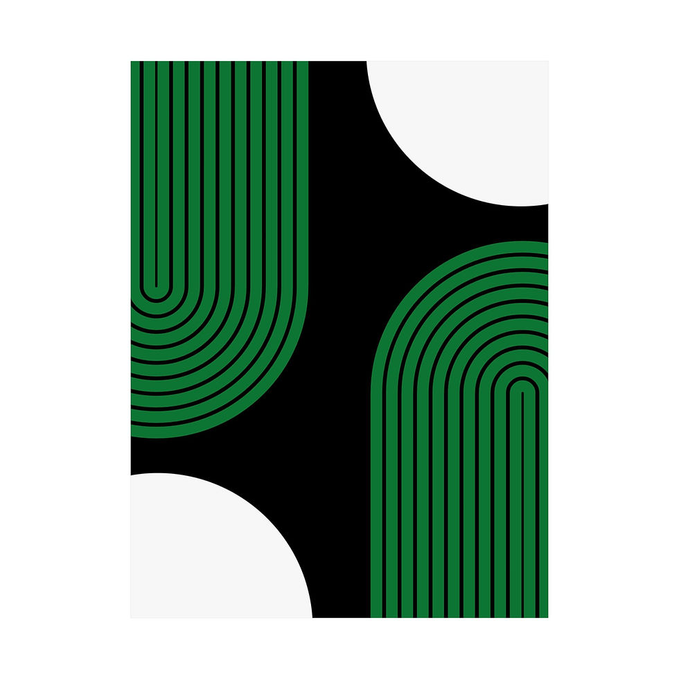 Thumbnail: Modern Geometric 10 Matte Poster - Boston Celtics - Alt