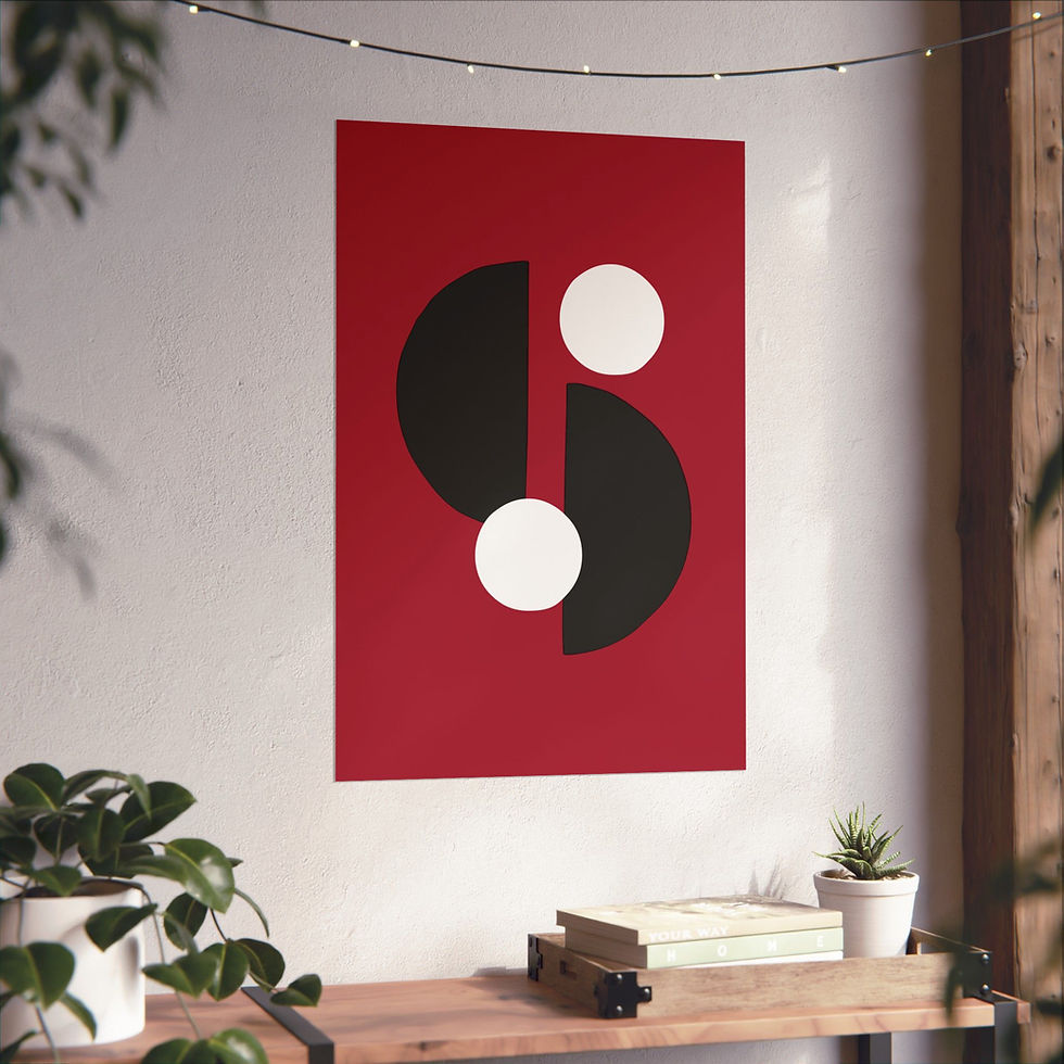 Thumbnail: Geometric 29 Matte Poster - Atlanta Falcons - Alt