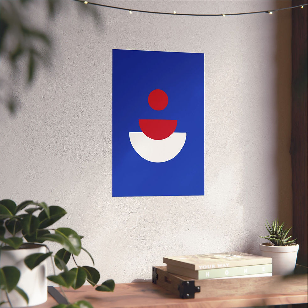 Thumbnail: Geometric 28 Matte Poster - Detroit Pistons - Away