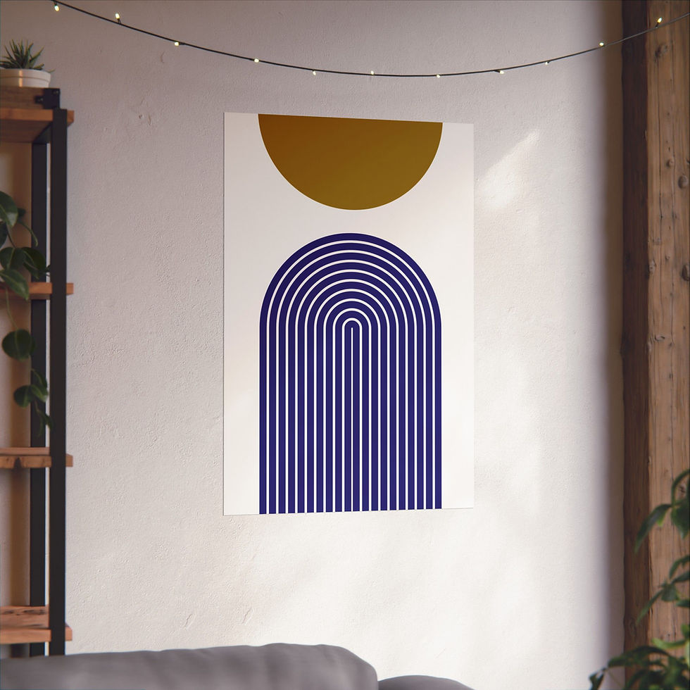 Thumbnail: Modern Geometric 09 Matte Poster - Baltimore Ravens - Home