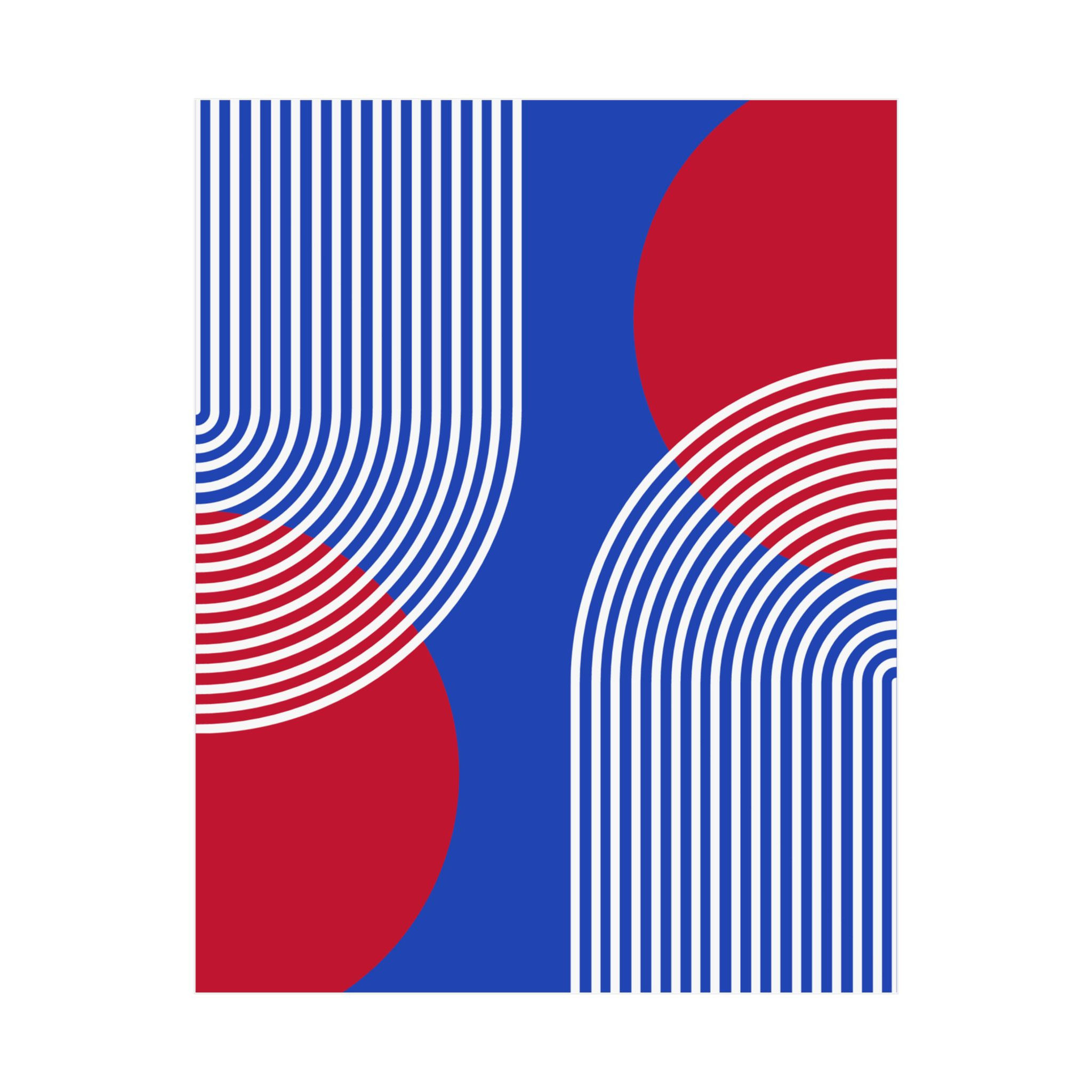 Geometric 25 Matte Poster - Detroit Pistons - Away