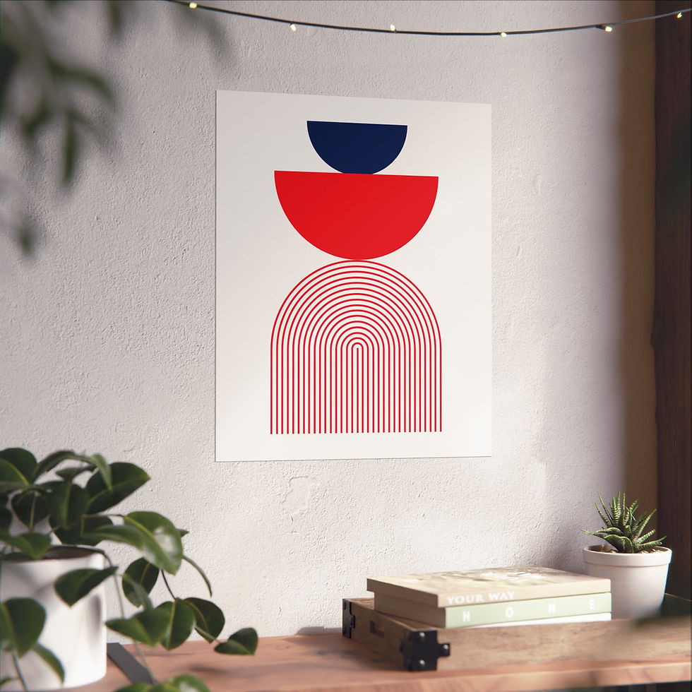 Thumbnail: Modern Geometric 24 Matte Poster - Philadelphia Phillies - Home