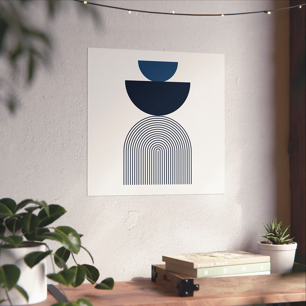 Thumbnail: Modern Geometric 24 Matte Poster - Minnesota Timberwolves - Home