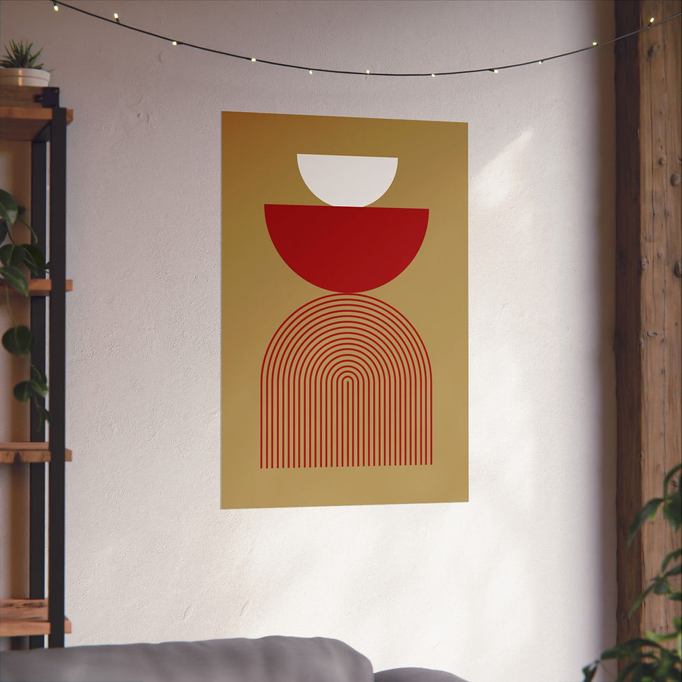 Thumbnail: Modern Geometric - 24 - Matte Poster - San Francisco 49ers - Alt