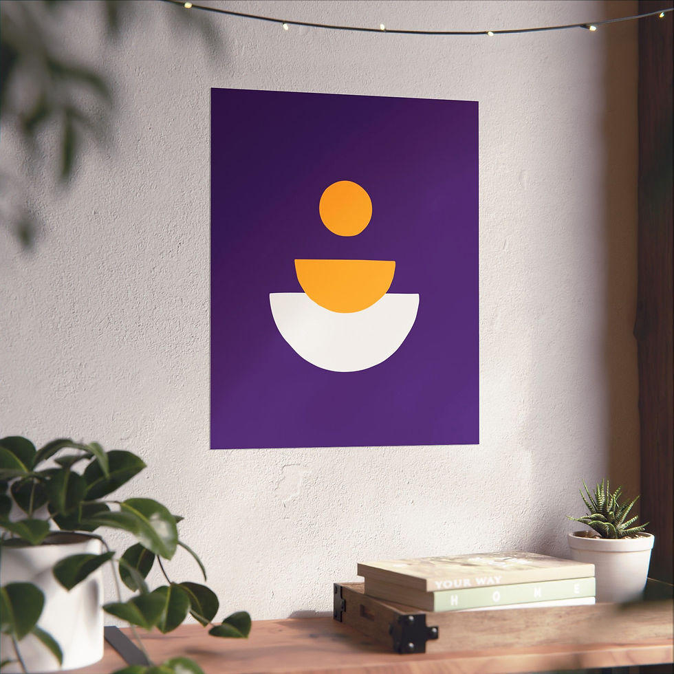 Thumbnail: Modern Geometric 28 Matte Poster - Los Angeles Lakers - Alt