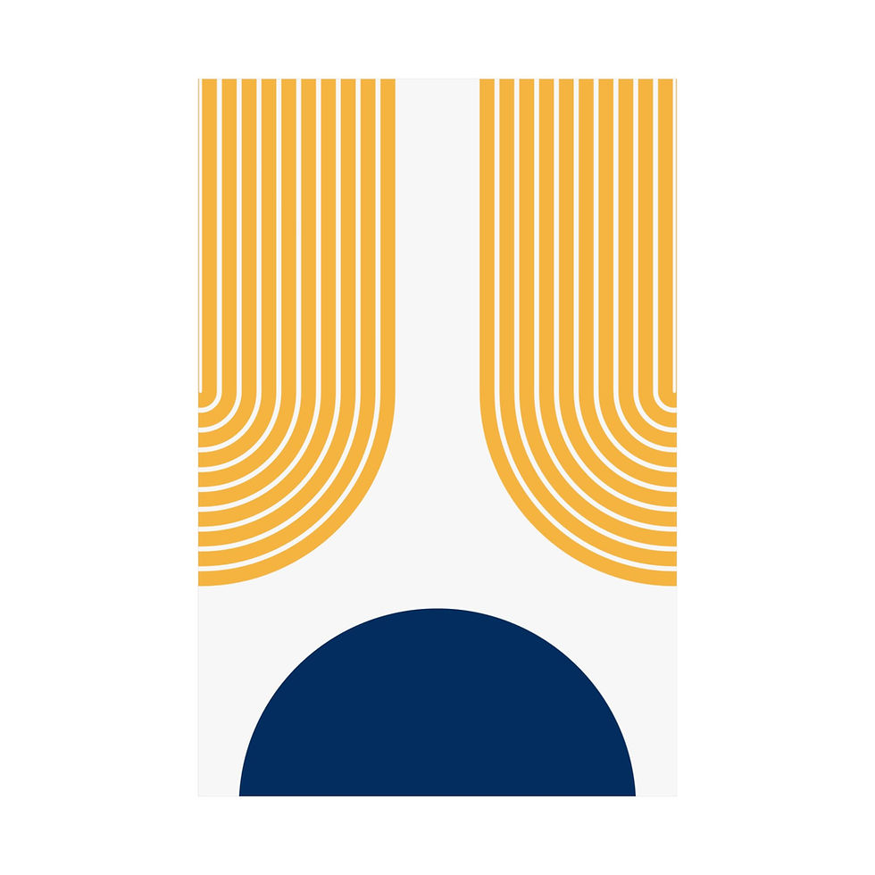 Thumbnail: Modern Geometric 11 Matte Poster - Indiana Pacers - Home