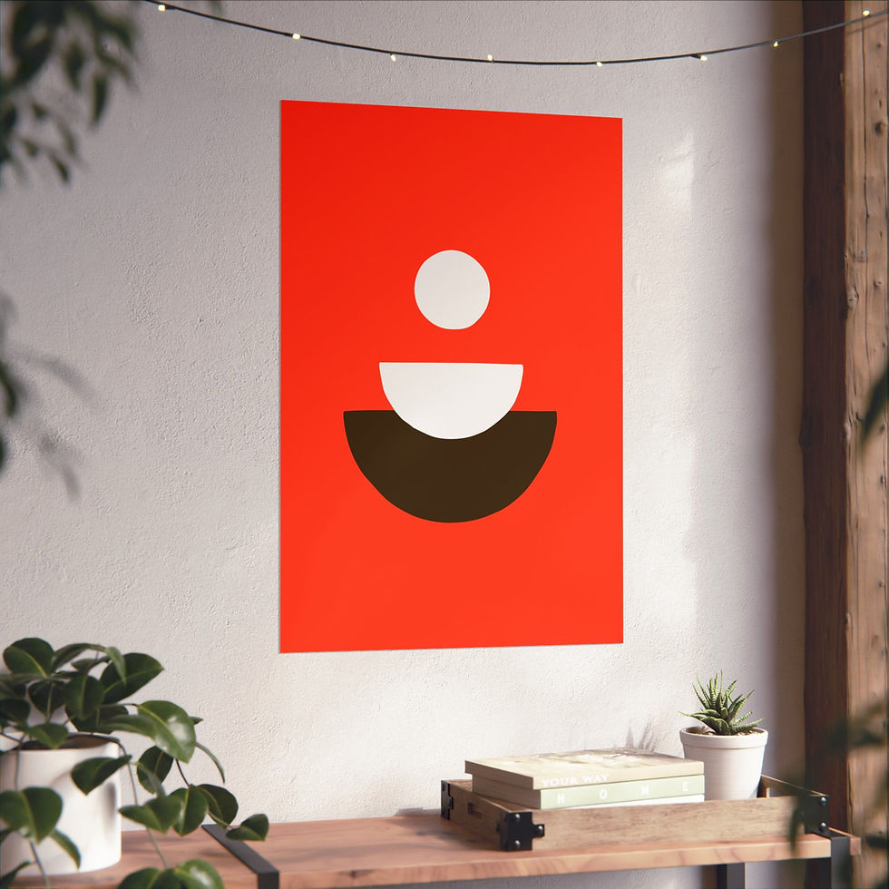 Thumbnail: Geometric 28 Matte Poster - Cleveland Browns - Alt