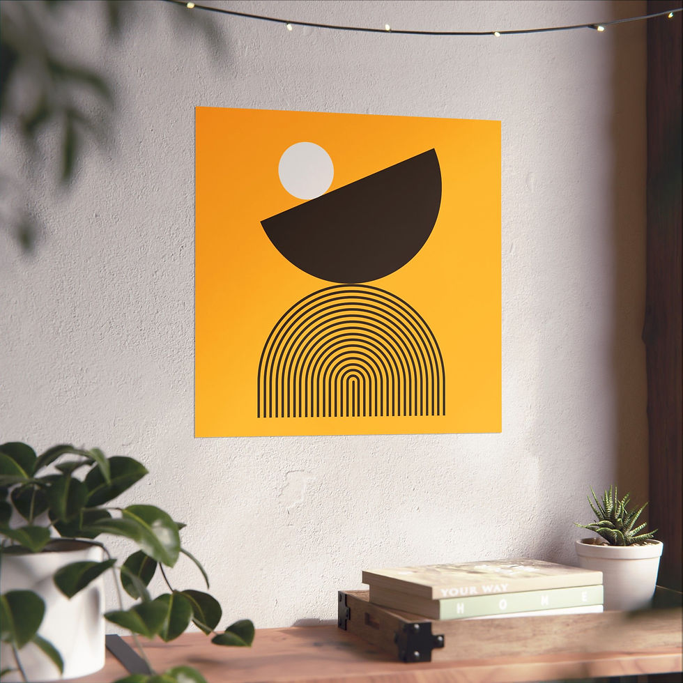 Thumbnail: Modern Geometric 26 Matte Poster - San Diego Padres - Alt