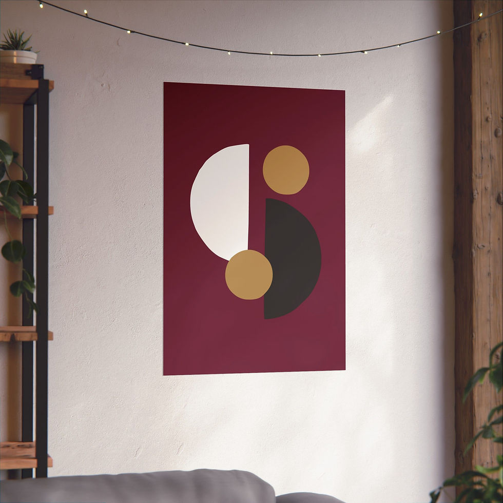 Thumbnail: Modern Geometric 29 Matte Poster - Cleveland Cavilers - Away