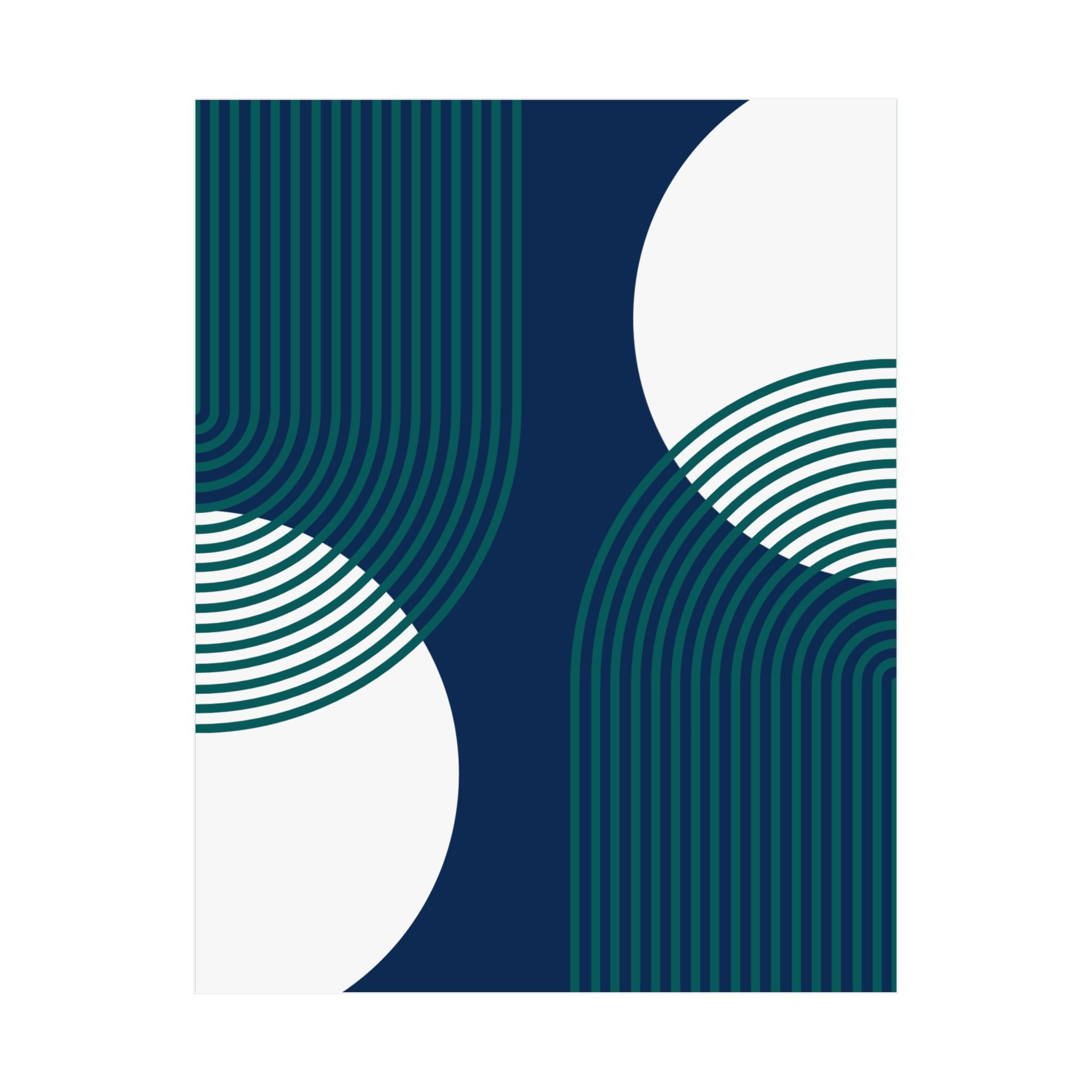 Modern Geometric 25 Matte Poster - Seattle Mariners - Away