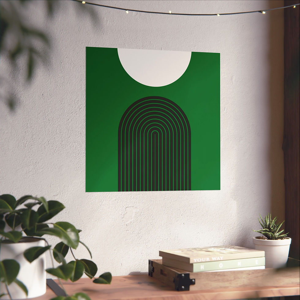 Thumbnail: Modern Geometric 9 Matte Poster - Boston Celtics - Away