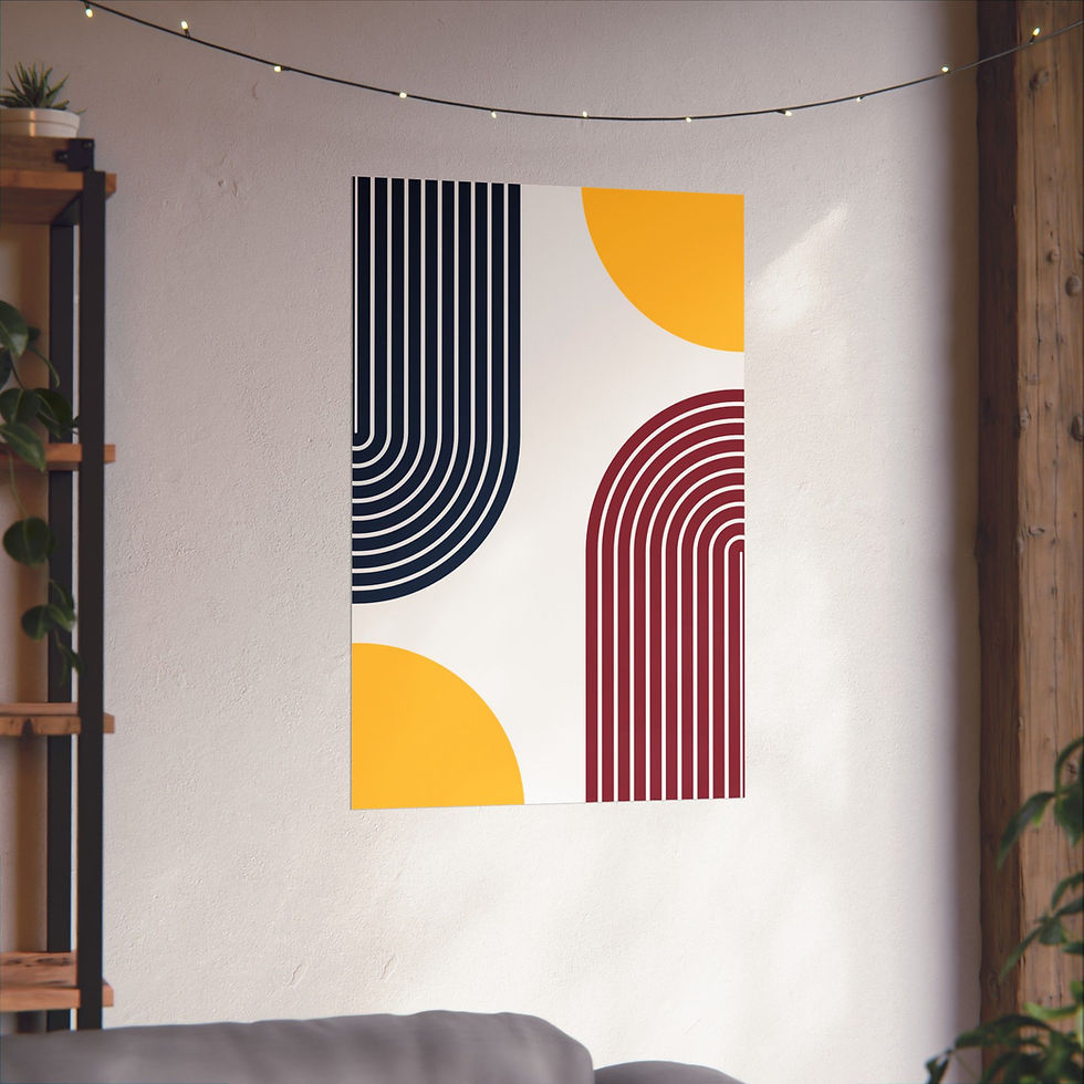 Thumbnail: Modern Geometric 10 Matte Poster - Denver Nuggets - Home
