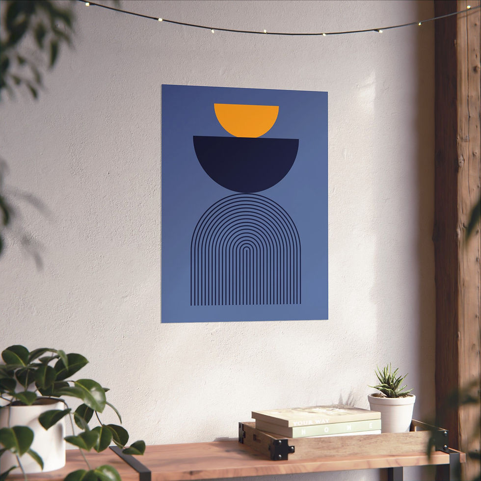 Thumbnail: Modern Geometric 24 Matte Poster - Memphis Grizzlies - Alt