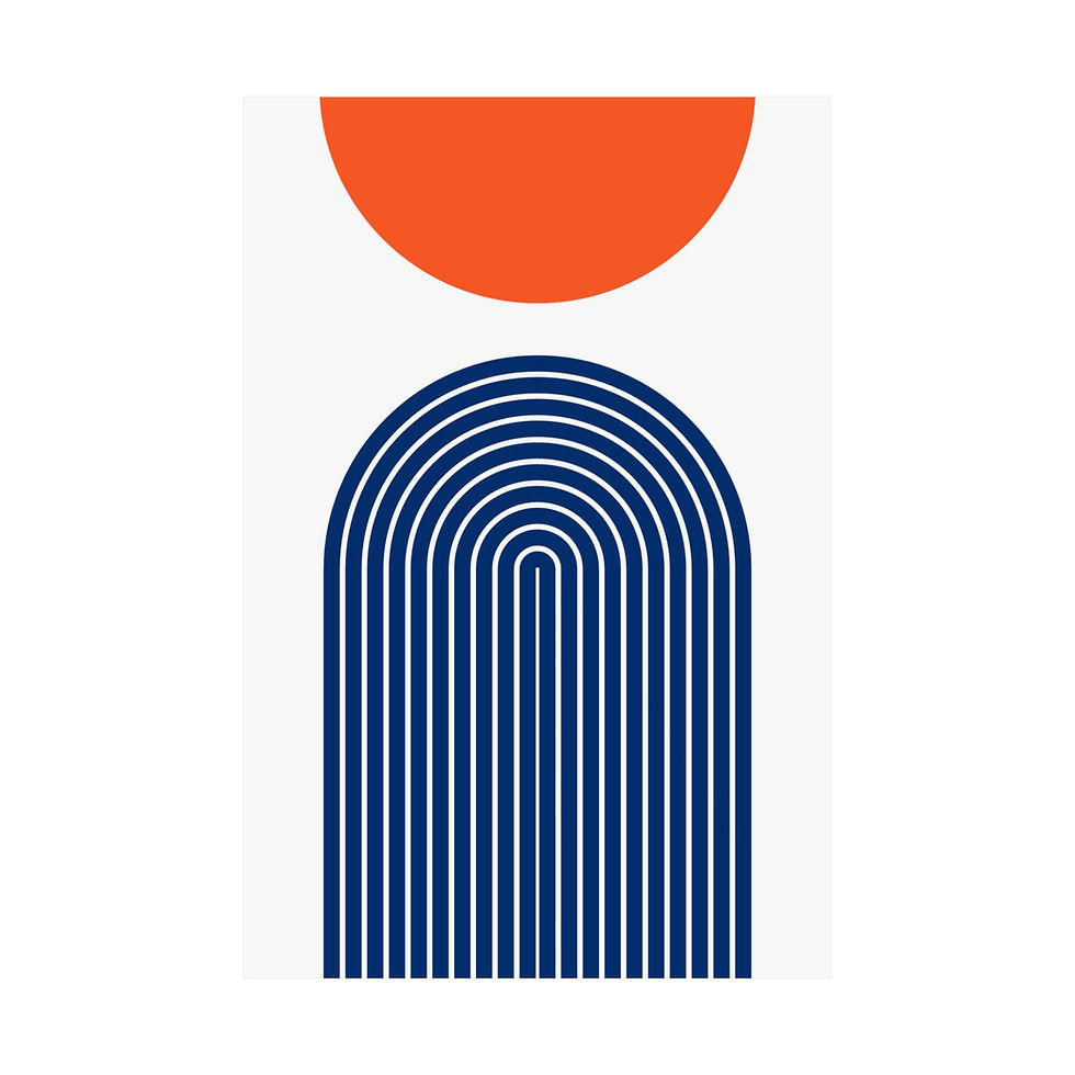 Thumbnail: Modern Geometric 09 Matte Poster - New York Mets - Home
